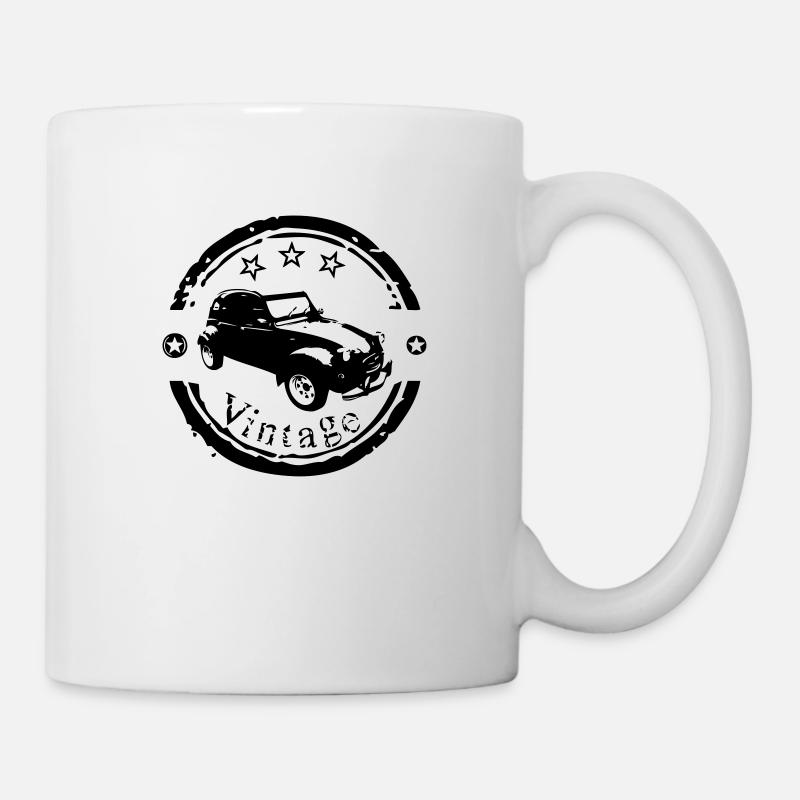 vintage vieille voiture ancienne4 - Mug blanc - blanc