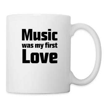 La musique était mon premier amour - Mug blanc - blanc - Droite