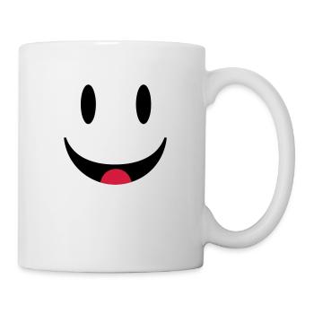 Glücklicher Smiley mit Zunge - Tasse - Weiß - Rechts