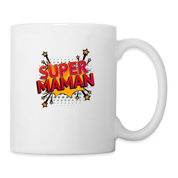 Super maman BD - Mug blanc - blanc - Droite