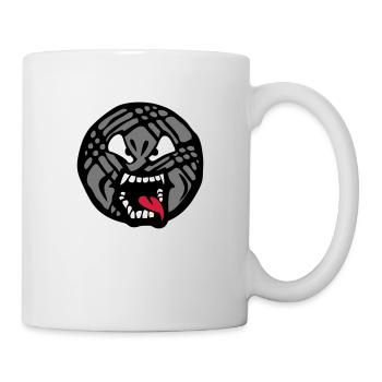 Petanque cartoon face tongue mouth of - Mug - white - Right