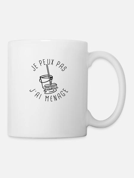 Je peux pas ménage - Mug blanc - blanc