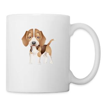 Hund T Shirt selber gestalten - Tasse - Weiß - Rechts