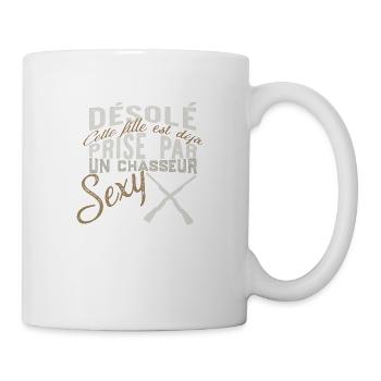 Chasseur sexy t shirt chasseur humour - Mug blanc - blanc - Droite
