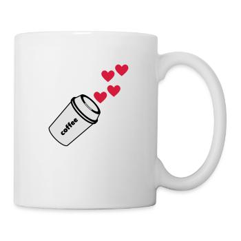 coffe love Kaffee Liebe - Tasse - Weiß - Rechts