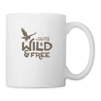 Wild and Free - Tasse - Weiß - Rechts