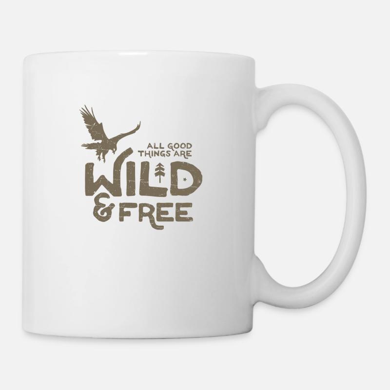 Wild and Free - Tasse - Weiß