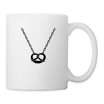Chaîne avec bretzel - Mug blanc - blanc - Droite