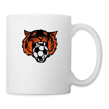 foot tigre rugit face dessin logo club - Mug blanc - blanc - Droite