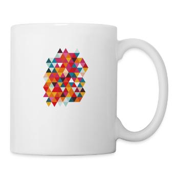 Hipster Triangles Geometric, Dreiecke Geometrie - Tasse - Weiß - Rechts