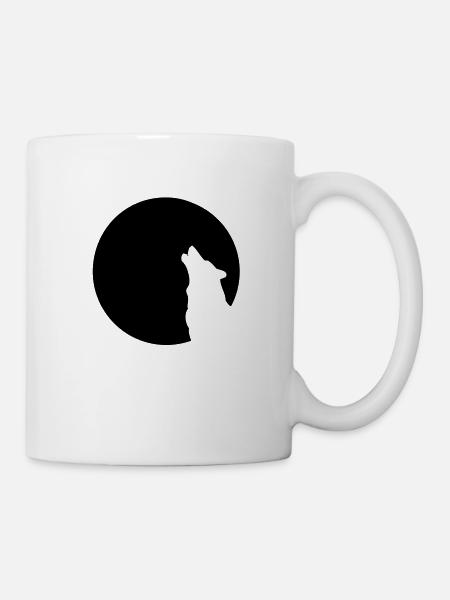einsamer Wolf - Tasse - Weiß