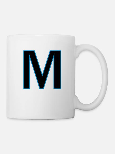 letter M vector - Mug - white
