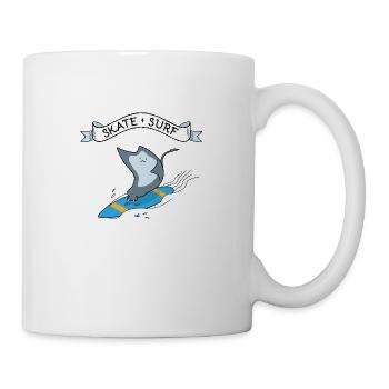 Skate Surf Fish Surfing - Mug - white - Right
