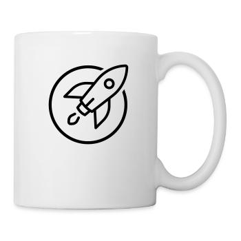 Rakete - Tasse - Weiß - Rechts