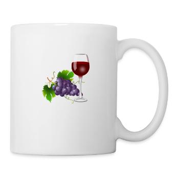 Wein und Wein - Tasse - Weiß - Rechts