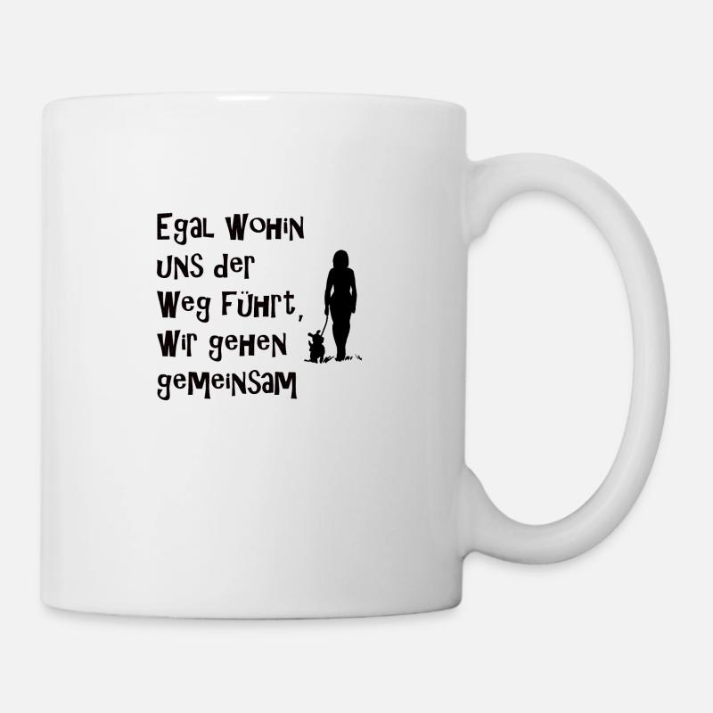 Hund und Frauchen - Tasse - Weiß