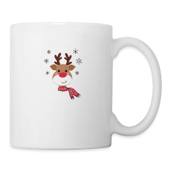 Rudolf Rentier - Rudolph the Red-Nosed Reindeer - Tasse - Weiß - Rechts