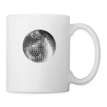 Diskokugel Mirrorball silber - Tasse - Weiß - Rechts