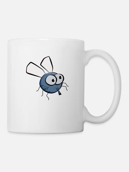Bizzy, die Fliege. - Tasse - Weiß