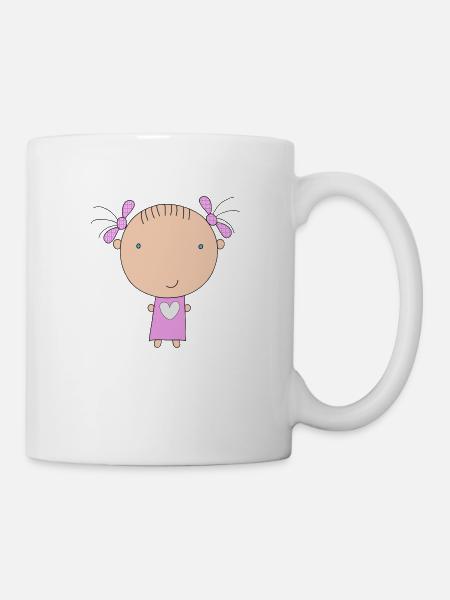 Calinette, das kleine Mädchen - Tasse - Weiß