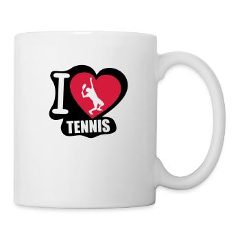 i love tennis - Mug blanc - blanc - Droite
