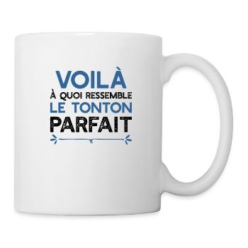 tonton parfait t-shirt cadeau tonton - Mug blanc - blanc - Droite