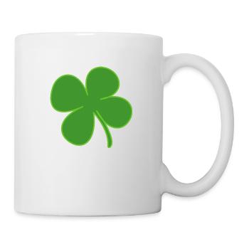 kleeblatt glueck shamrock luck four leaf clover21 - Tasse - Weiß - Rechts