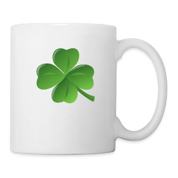 kleeblatt glueck shamrock luck four leaf clover8 - Tasse - Weiß - Rechts