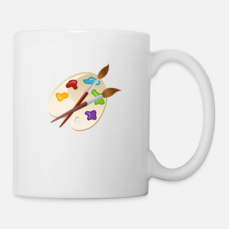 Palette de peintre - Mug blanc - blanc