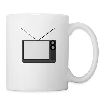 monitor television fernseher tv flatscreen compute - Tasse - Weiß - Rechts