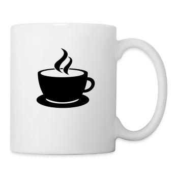 coffee cup tea cafe - Mug blanc - blanc - Droite