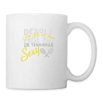 tennismen sexy t-shirt cadeau - Mug blanc - blanc - Droite