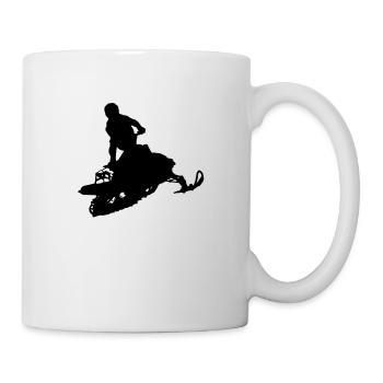 snowmobile snow cross x games racing sport - Tasse - Weiß - Rechts