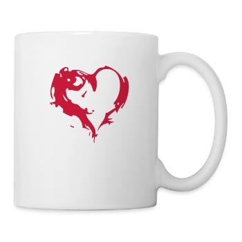 Herz enflame1910 - Tasse - Weiß - Rechts