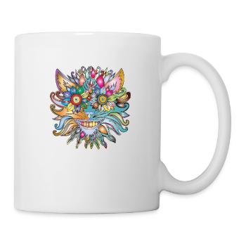 Gazou die blühende Katze - Tasse - Weiß - Rechts