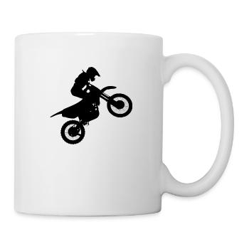 Motorcross - Tasse - Weiß - Rechts