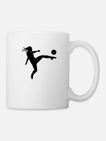 Soccer female de - Tasse - Weiß
