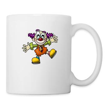 clown harlekin hofnarr kasper komiker narr witzbol - Tasse - Weiß - Rechts