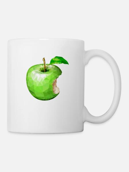 Apfel,Kunst,Obst - Tasse - Weiß