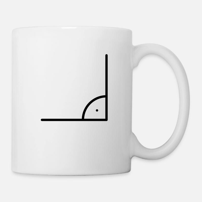 Icône de mathématiques - angle droit - Mug blanc - blanc