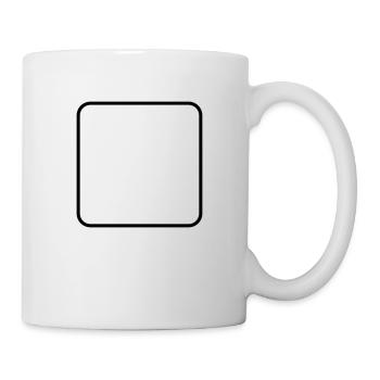 Mathematik Symbol - Quadrat - Tasse - Weiß - Rechts