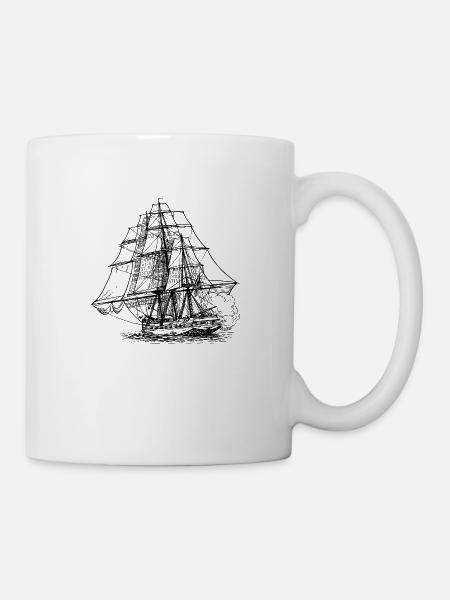 Schiff - Tasse - Weiß