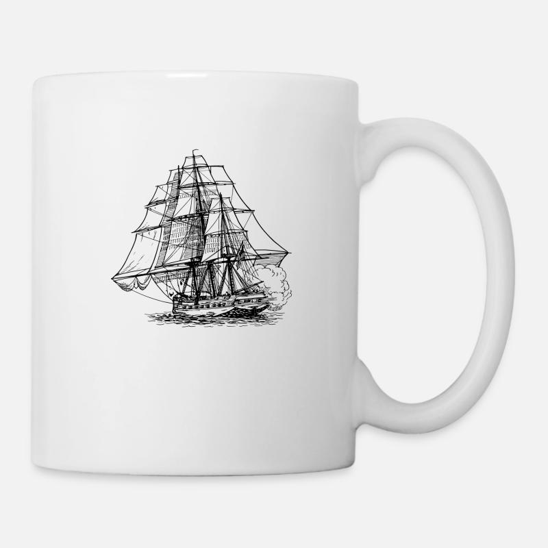 Schiff - Tasse - Weiß