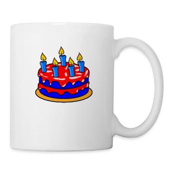 Gâteau d'anniversaire - Mug blanc - blanc - Droite