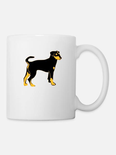 pinscher hund - Tasse - Weiß