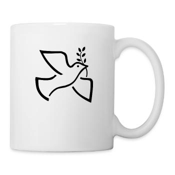 weltfrieden auf erden world peace on earth love21 - Tasse - Weiß - Rechts