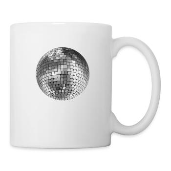 Discokugel mirrorball - Tasse - Weiß - Rechts