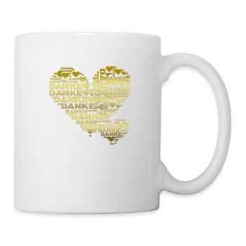 MERCI - Double Heart - Mug blanc - blanc - Droite