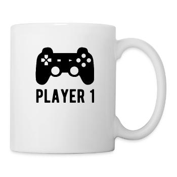 Player 1 cadeau - Mug blanc - blanc - Droite