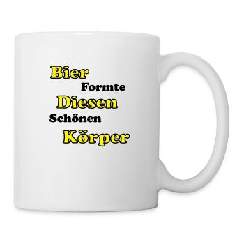 Bier formte diesen schönen Körper - Tasse - Weiß - Rechts